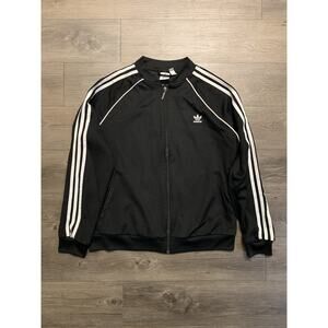 Adidas Jacket Women's XL Black Originals Superstar SST Track Full Zip CE2392